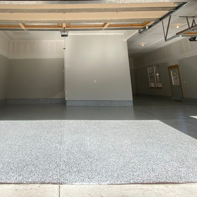 Gravel-Flake-Color Best Garage Doors to Complement a New Floor Coating