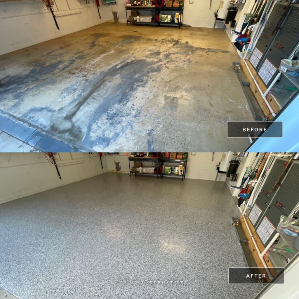Gravel Flake Garage Floor in Powell, TN